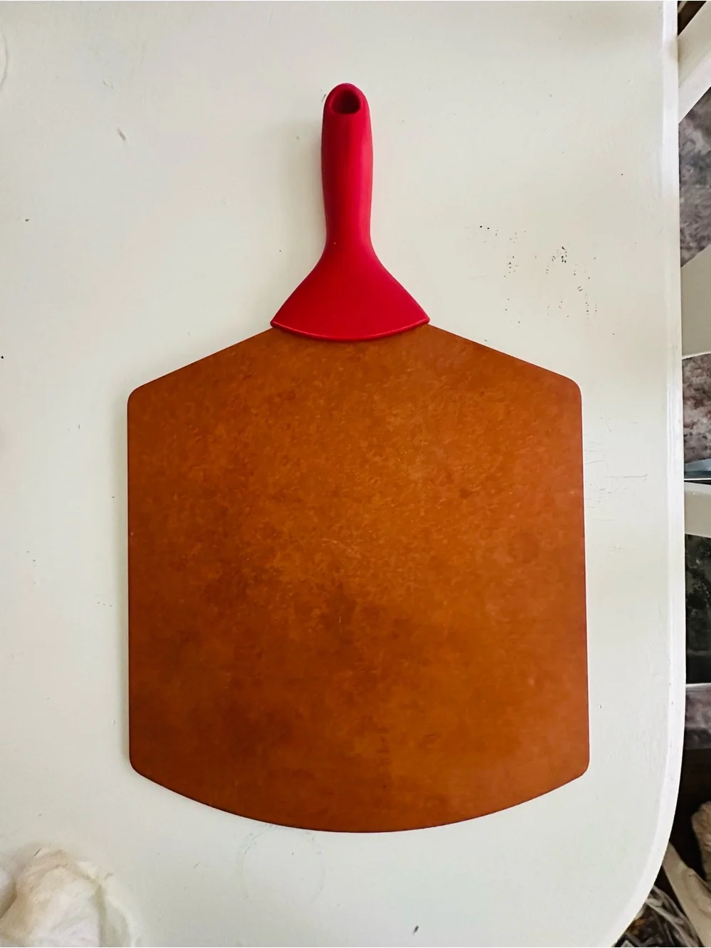 Epicurean Santa Cristina Pizza Peel with Red Handle